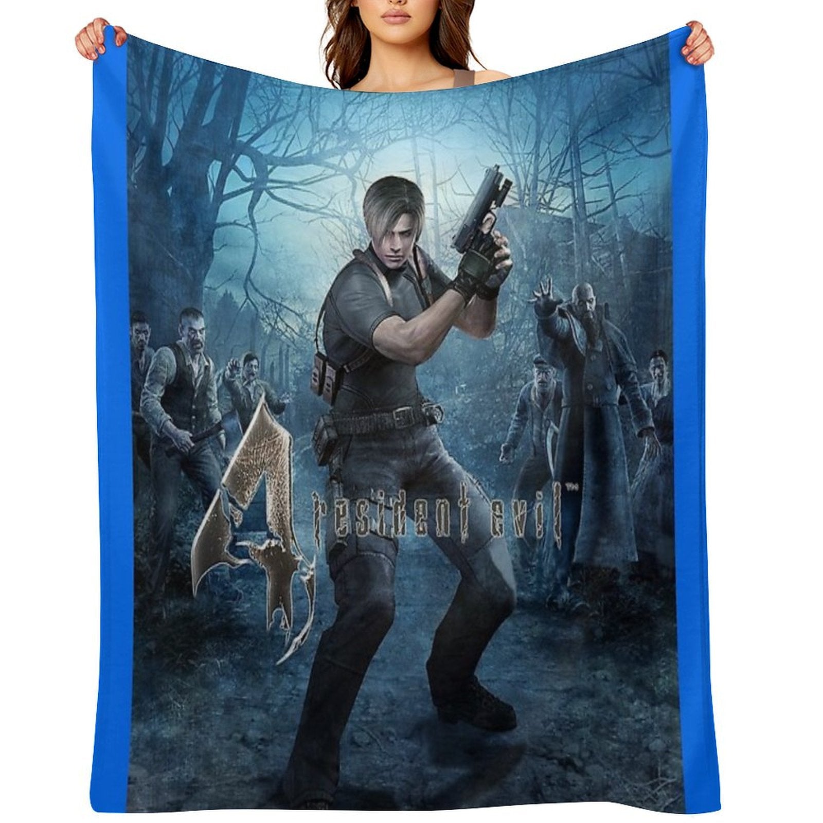 Resident Evil 4 Leon Throw Blanket